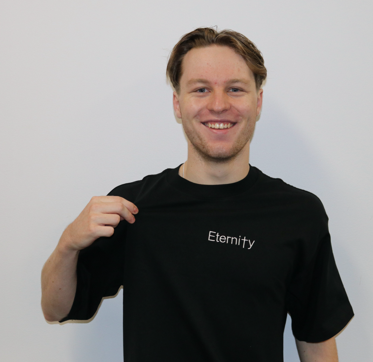 Unisex Black T shirt- Side logo image 9