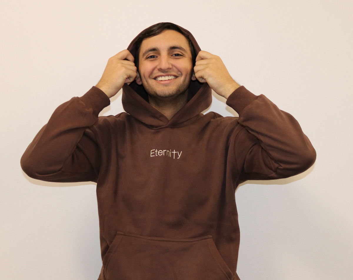 Unisex Eternity coffee brown hoodie image 3