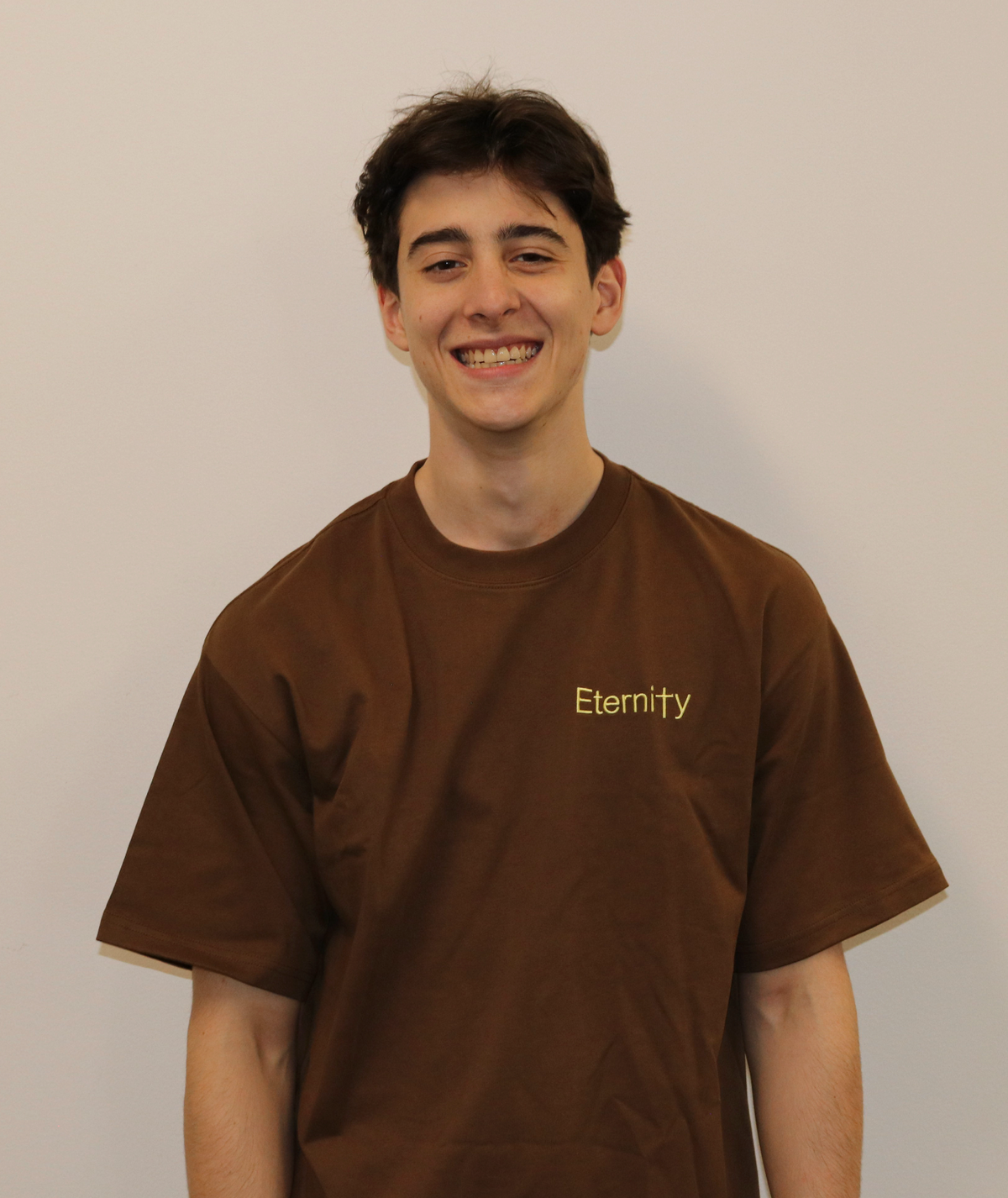 Unisex Caramel brown T shirt- side logo image 2