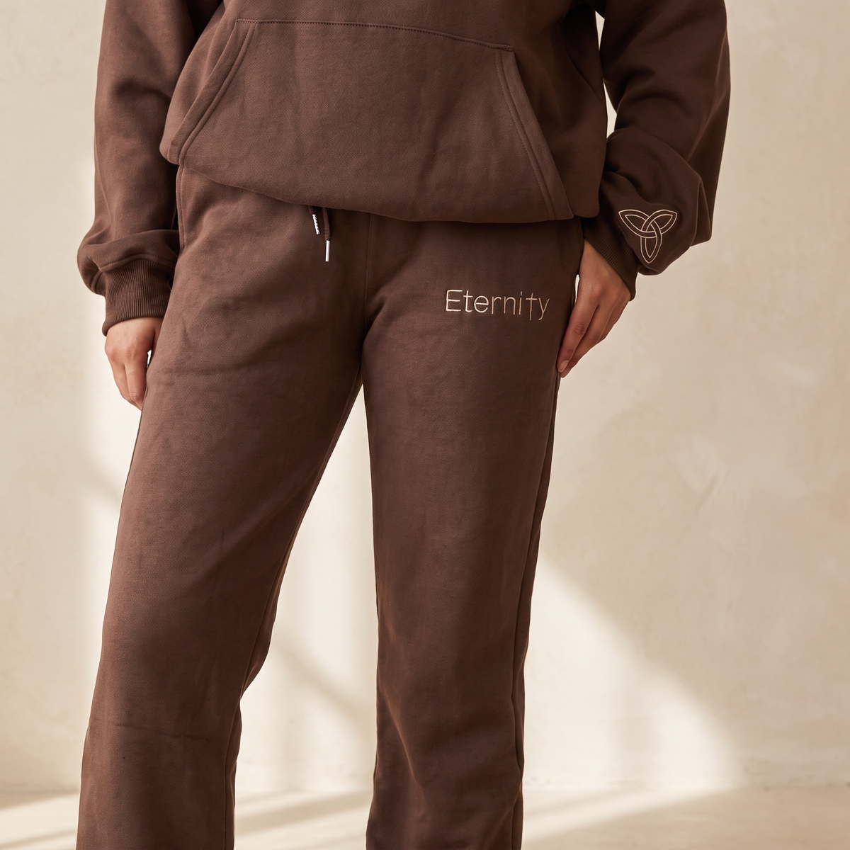 English coffee brown trackies image 4