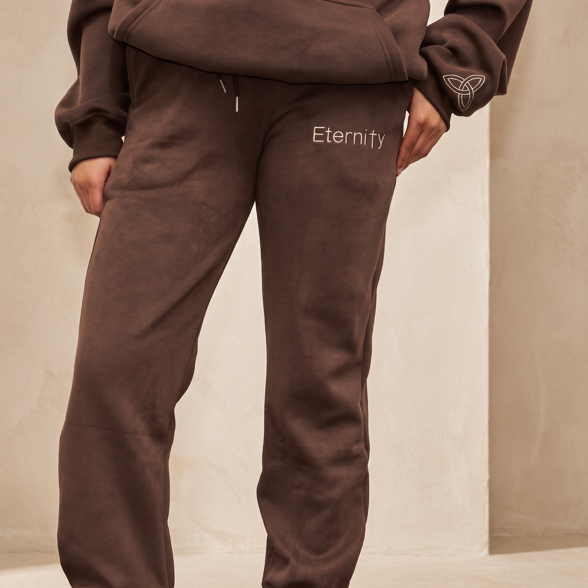 English coffee brown trackies image 3