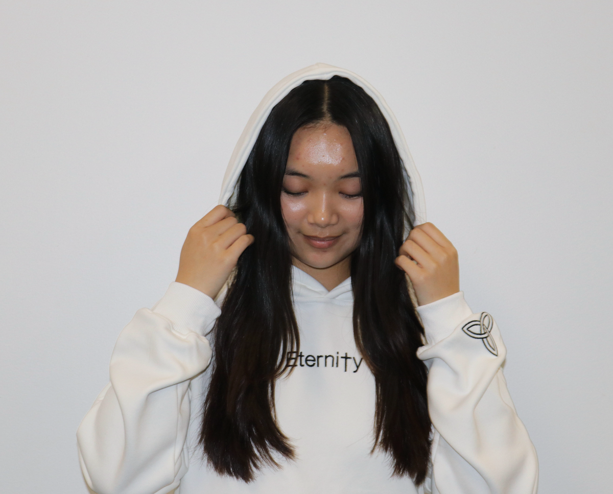 Unisex Eternity white hoodie image 7