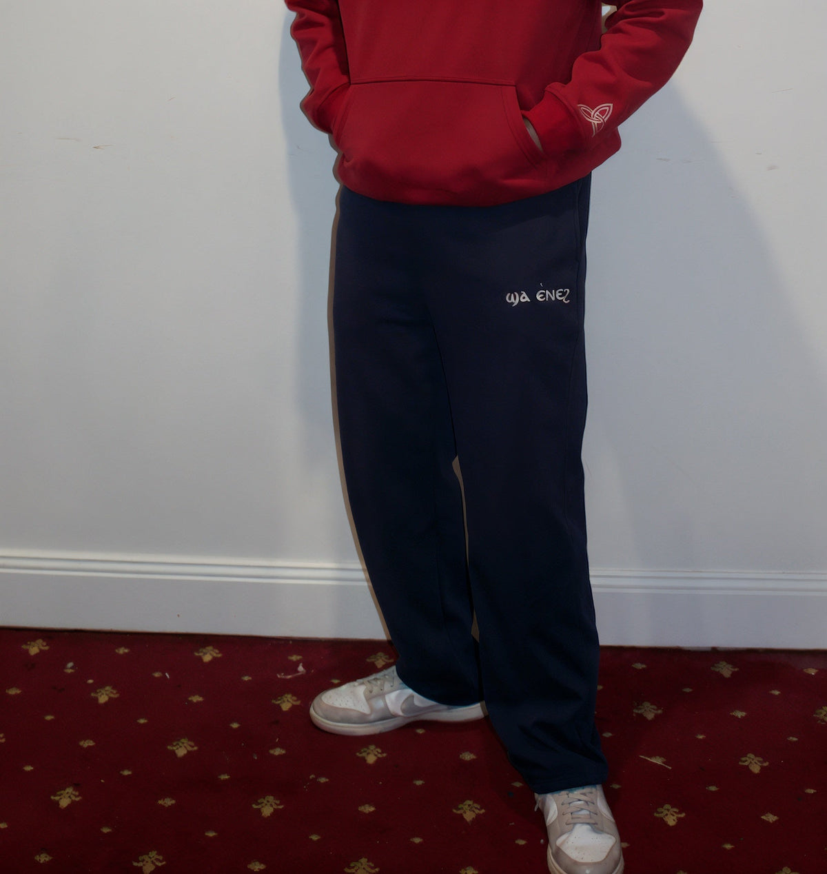 Unisex Coptic Navy UNCUFFED trackies image 1