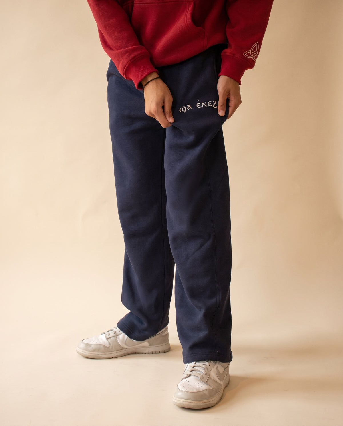 Unisex Coptic Navy UNCUFFED trackies image 5