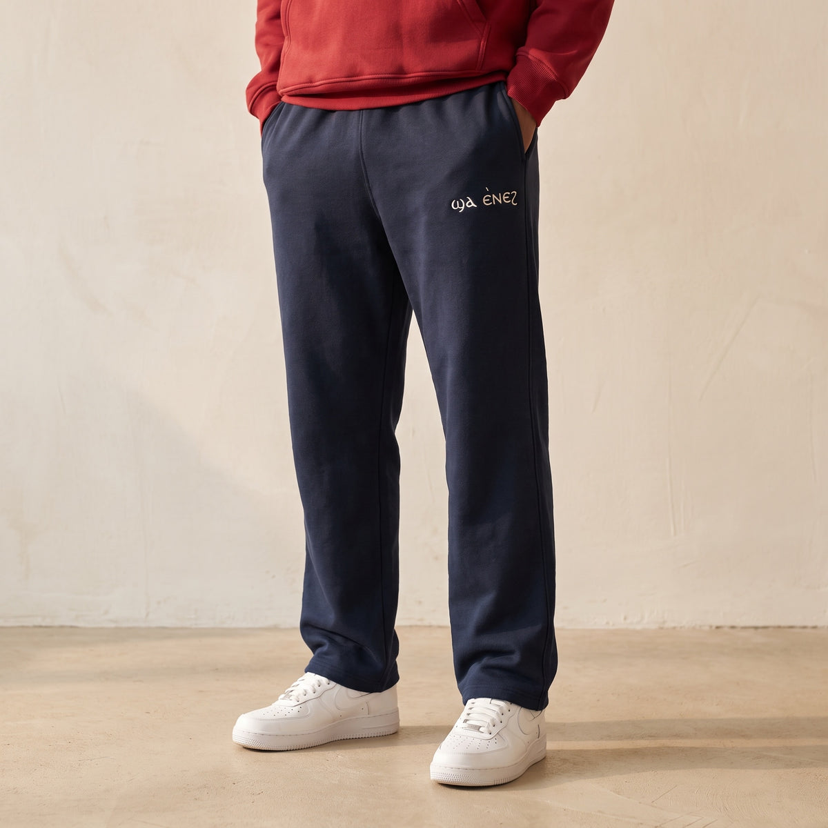 Unisex Coptic Navy UNCUFFED trackies image 8
