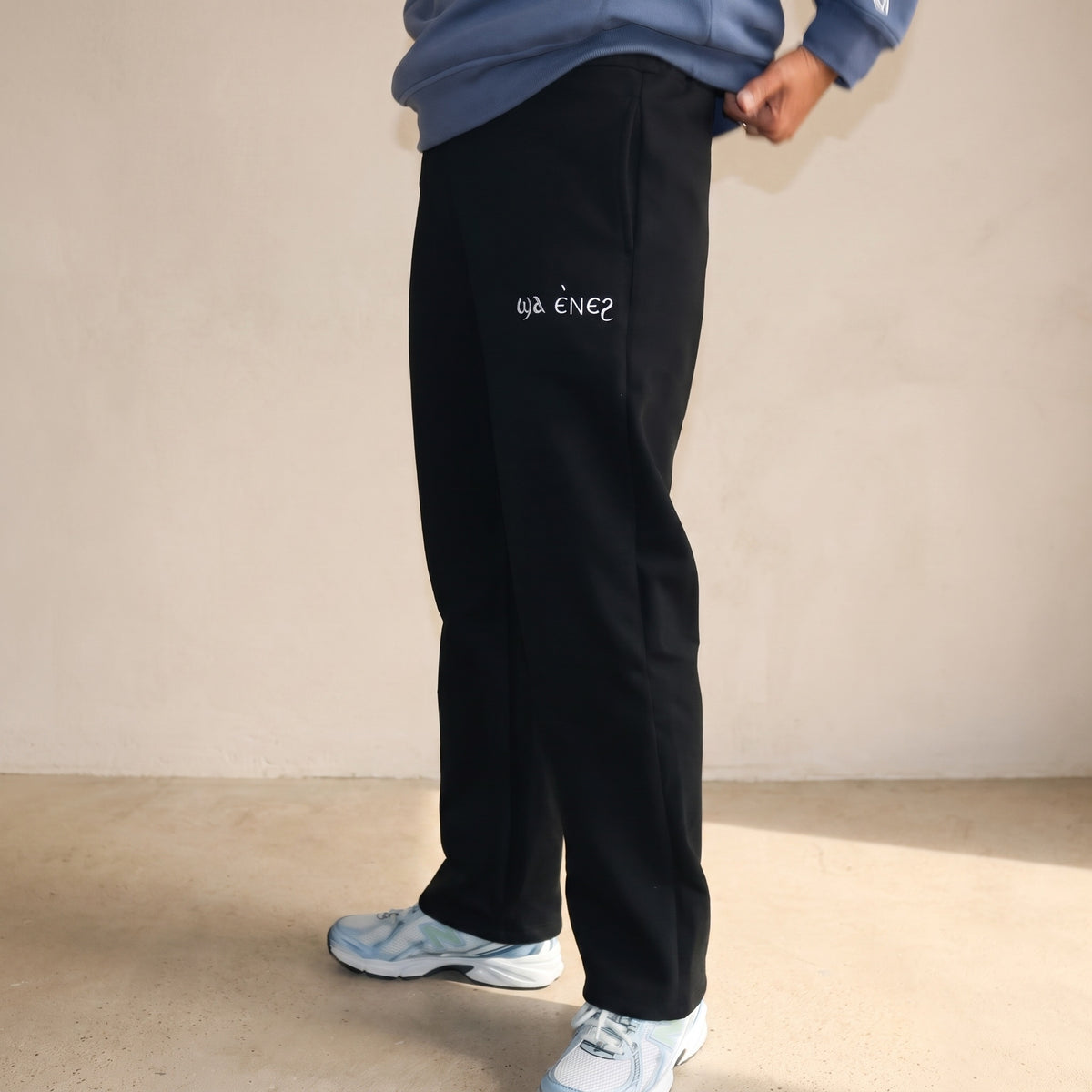 Unisex Coptic Black UNCUFFED trackies image 0