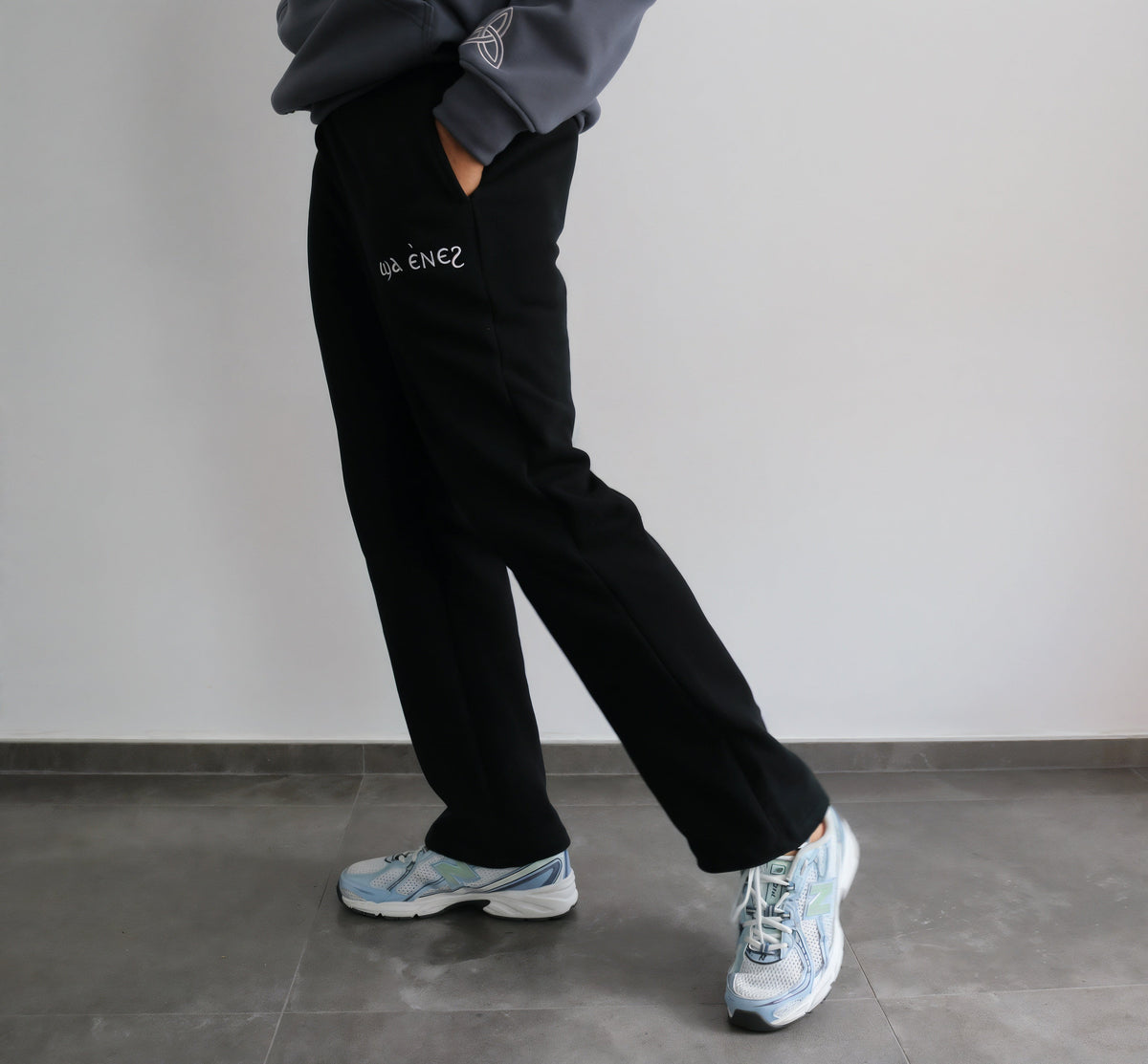 Unisex Coptic Black UNCUFFED trackies image 1