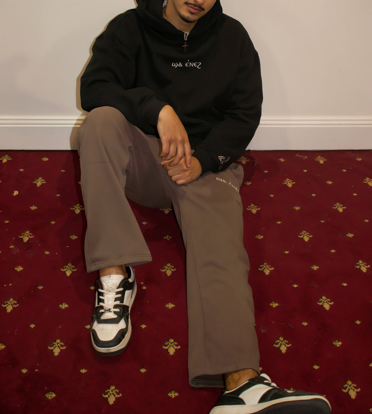 Unisex Coptic Taupe Brown UNCUFFED trackies image 3