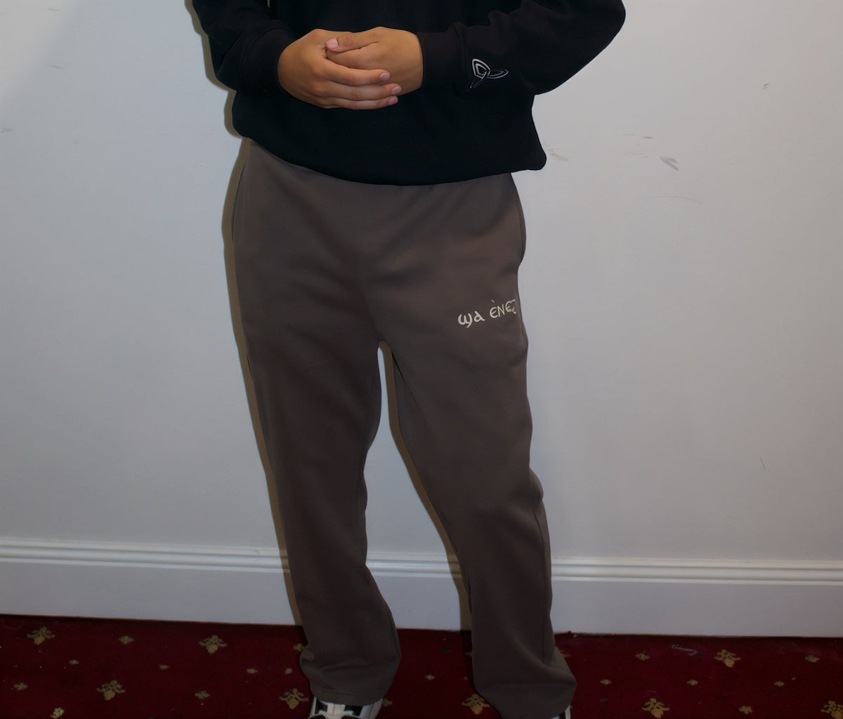 Unisex Coptic Taupe Brown UNCUFFED trackies image 10