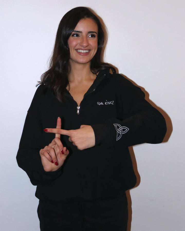Black Coptic quarter zip image 0