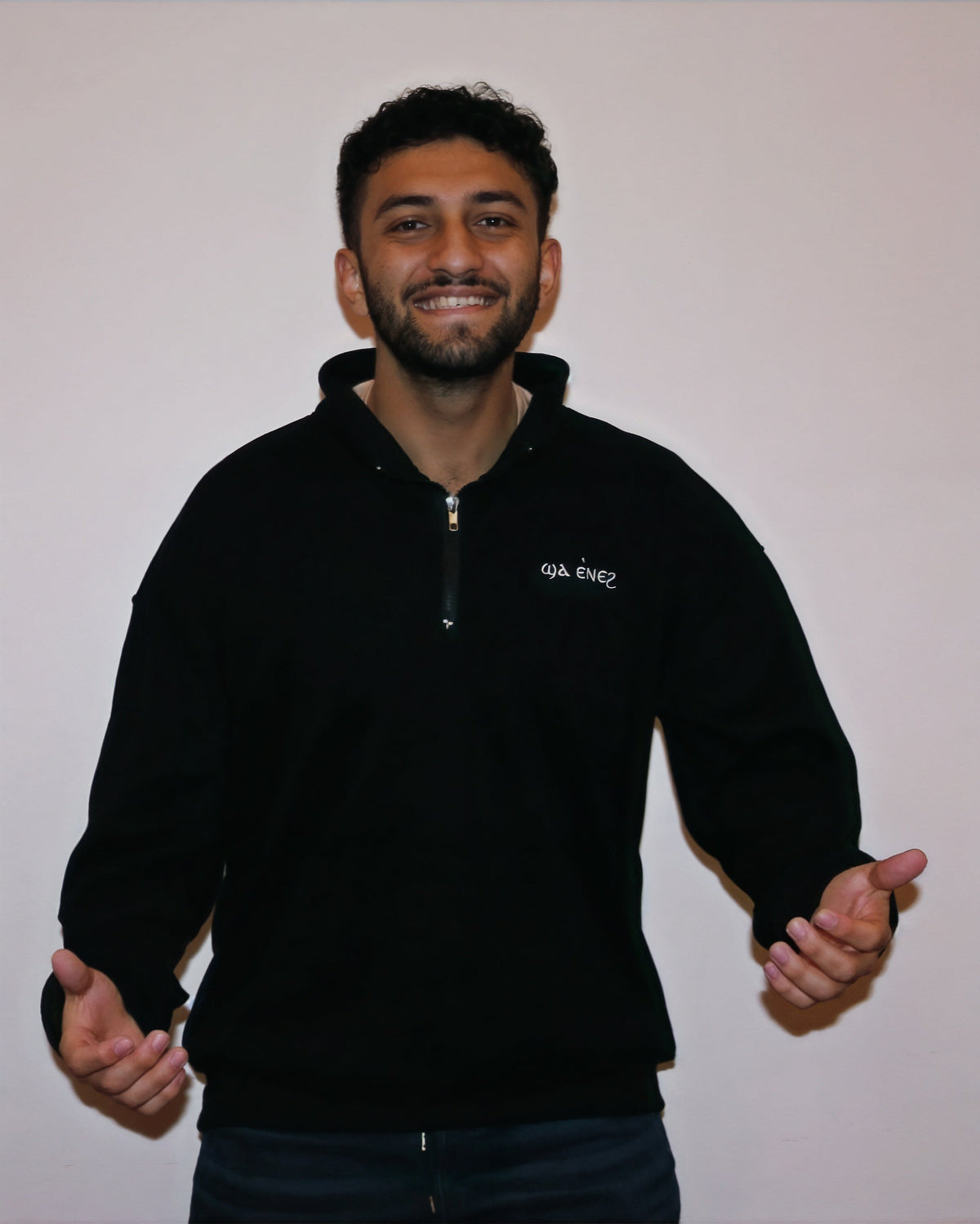 Black Coptic quarter zip image 1