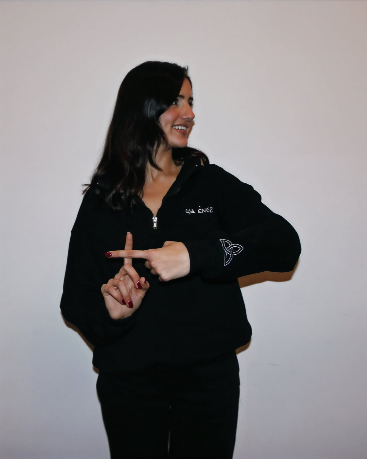 Black Coptic quarter zip image 4