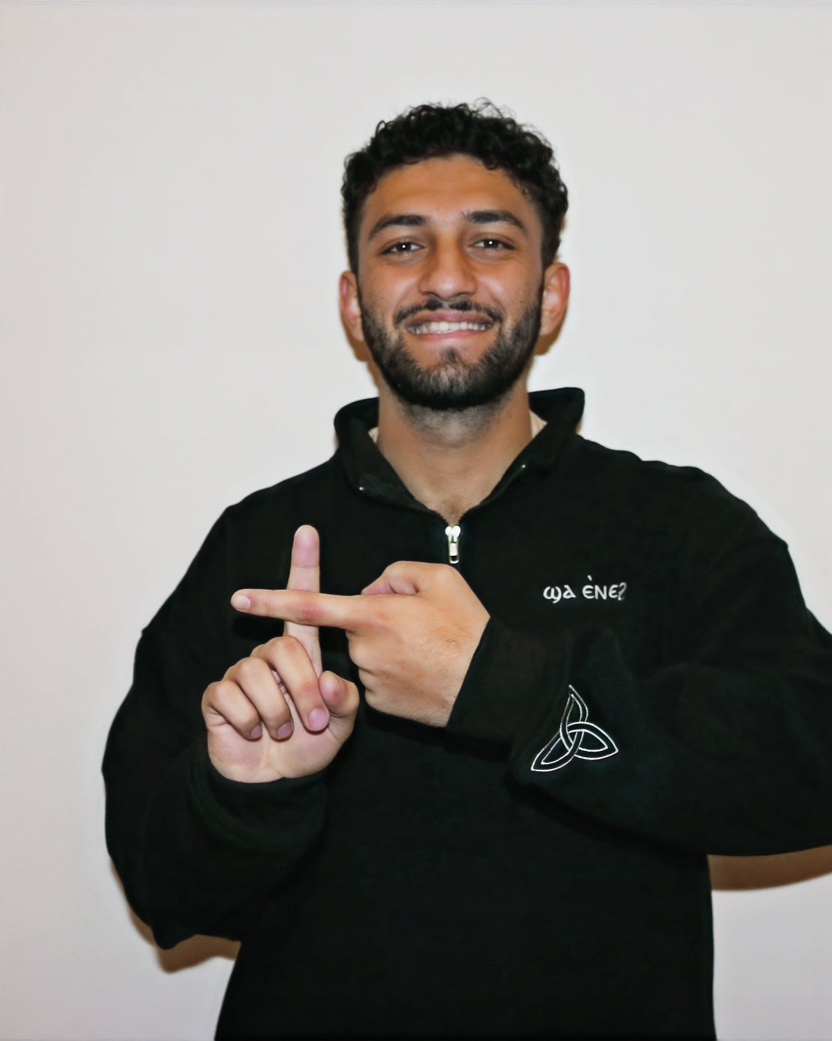 Black Coptic quarter zip image 8