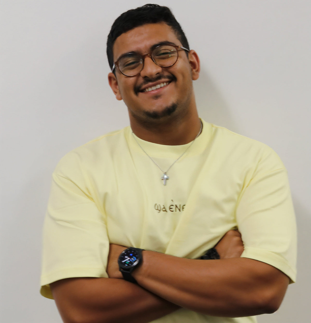 Unisex coptic centre logo magnolia cream shirt image 1