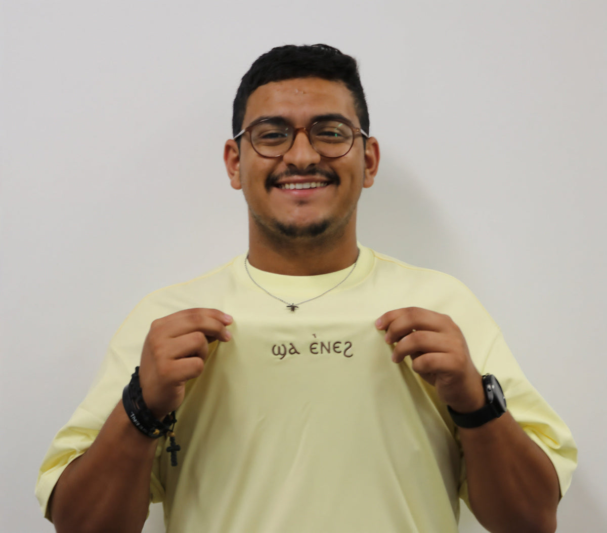 Unisex coptic centre logo magnolia cream shirt image 9