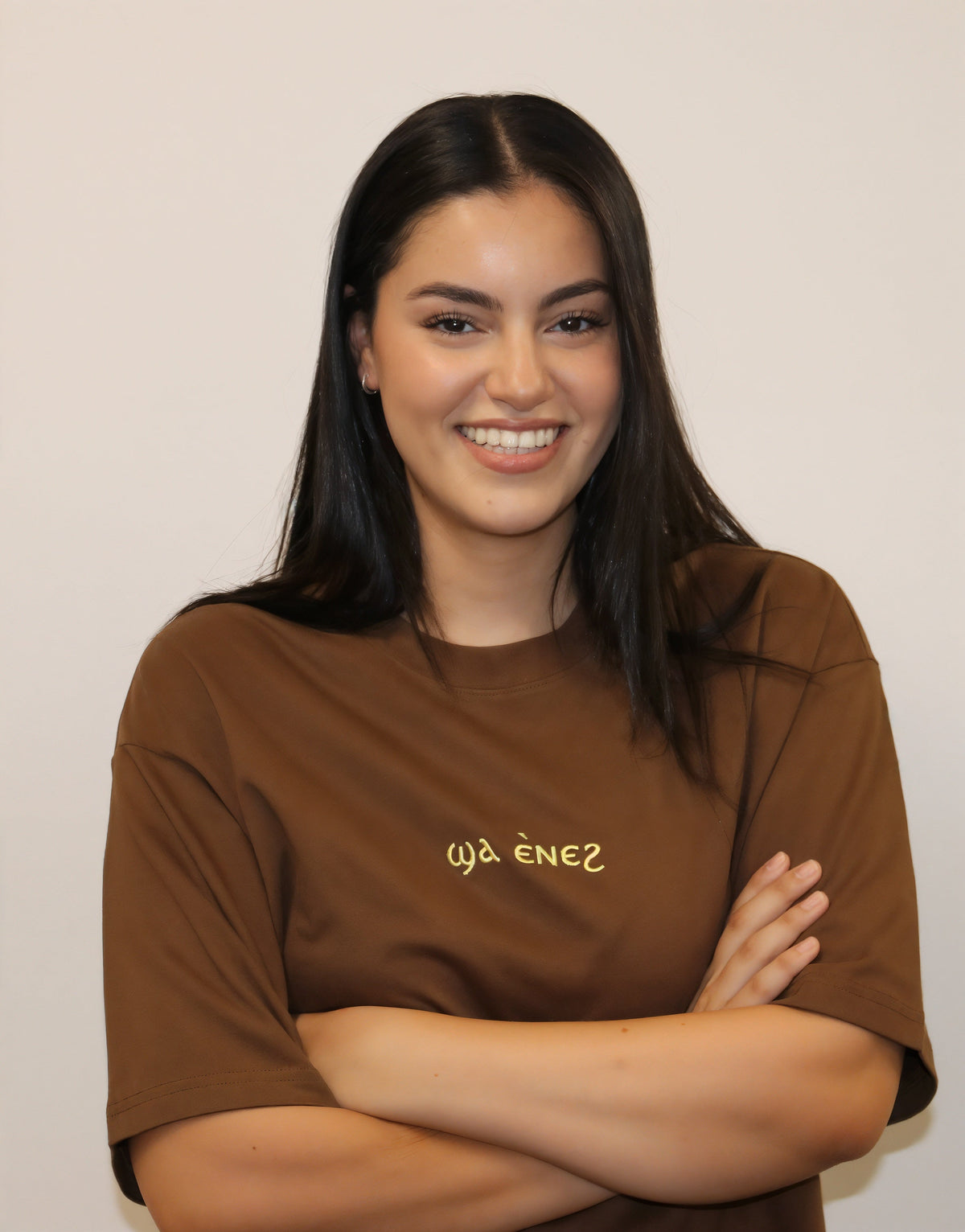 Unisex coptic centre logo caramel brown shirt image 5