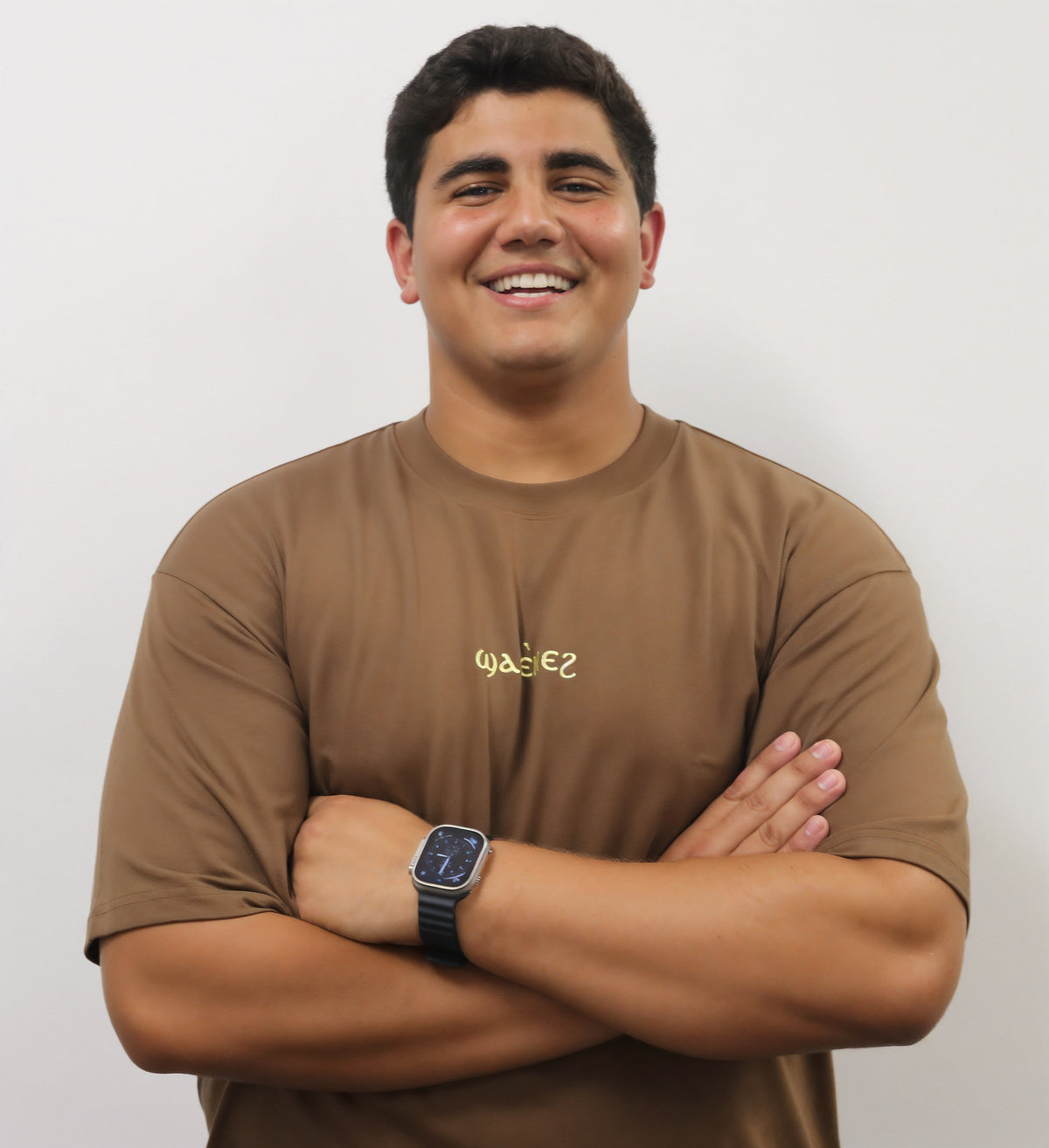Unisex coptic centre logo caramel brown shirt image 6