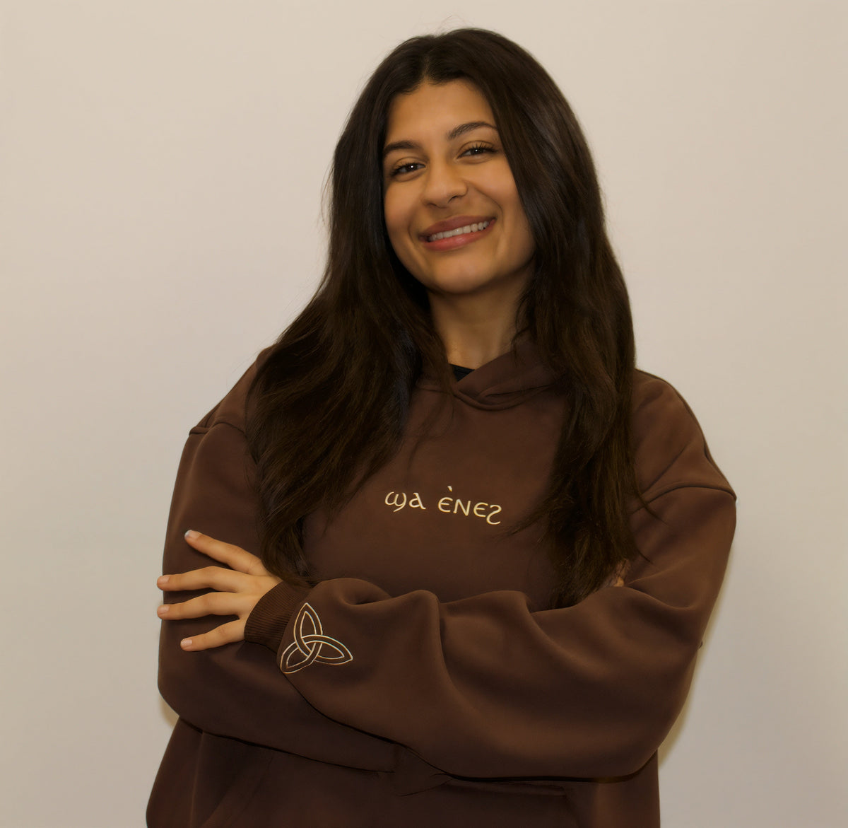 Unisex coptic coffee brown hoodie image 2