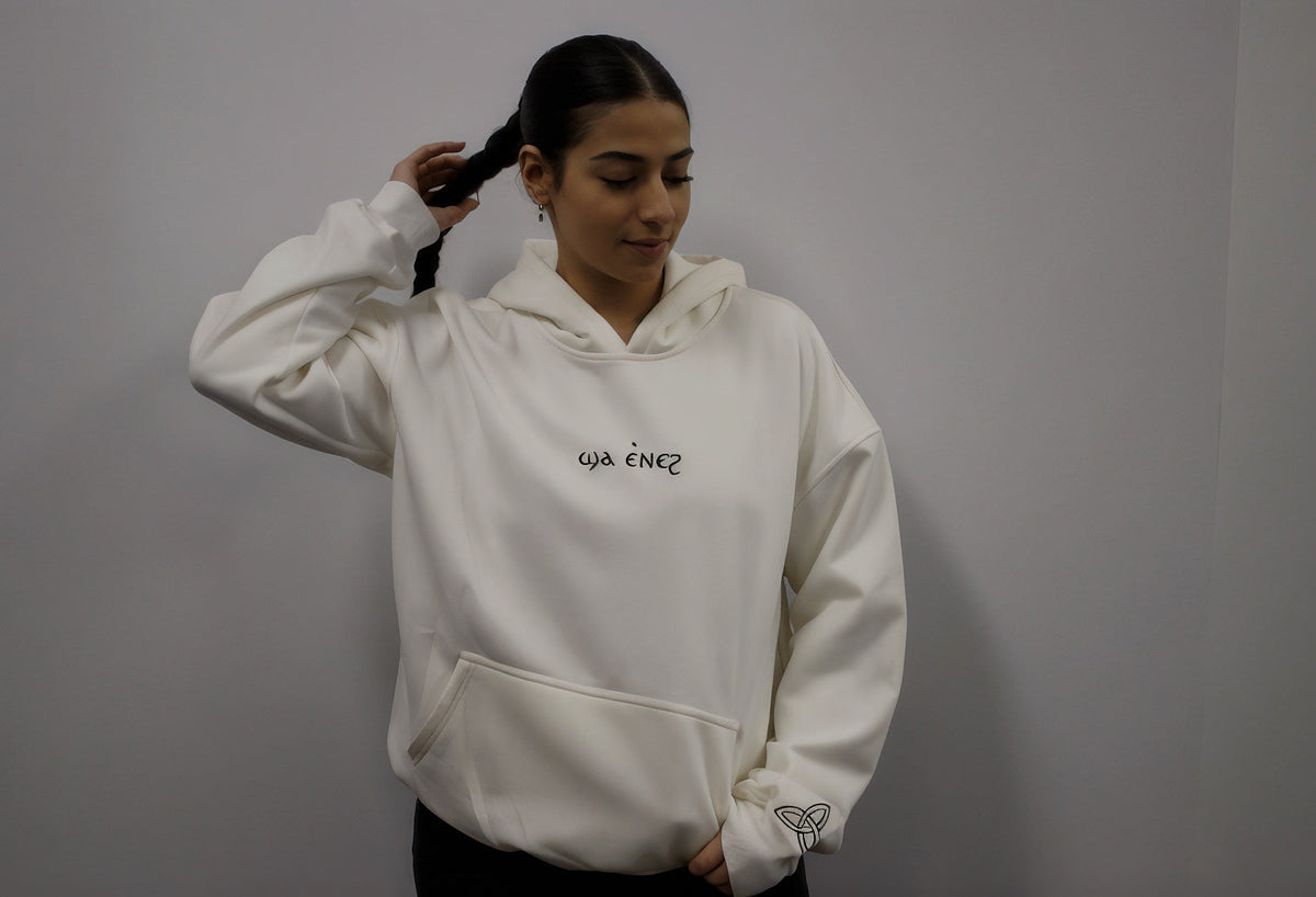 Unisex Coptic white hoodie image 4