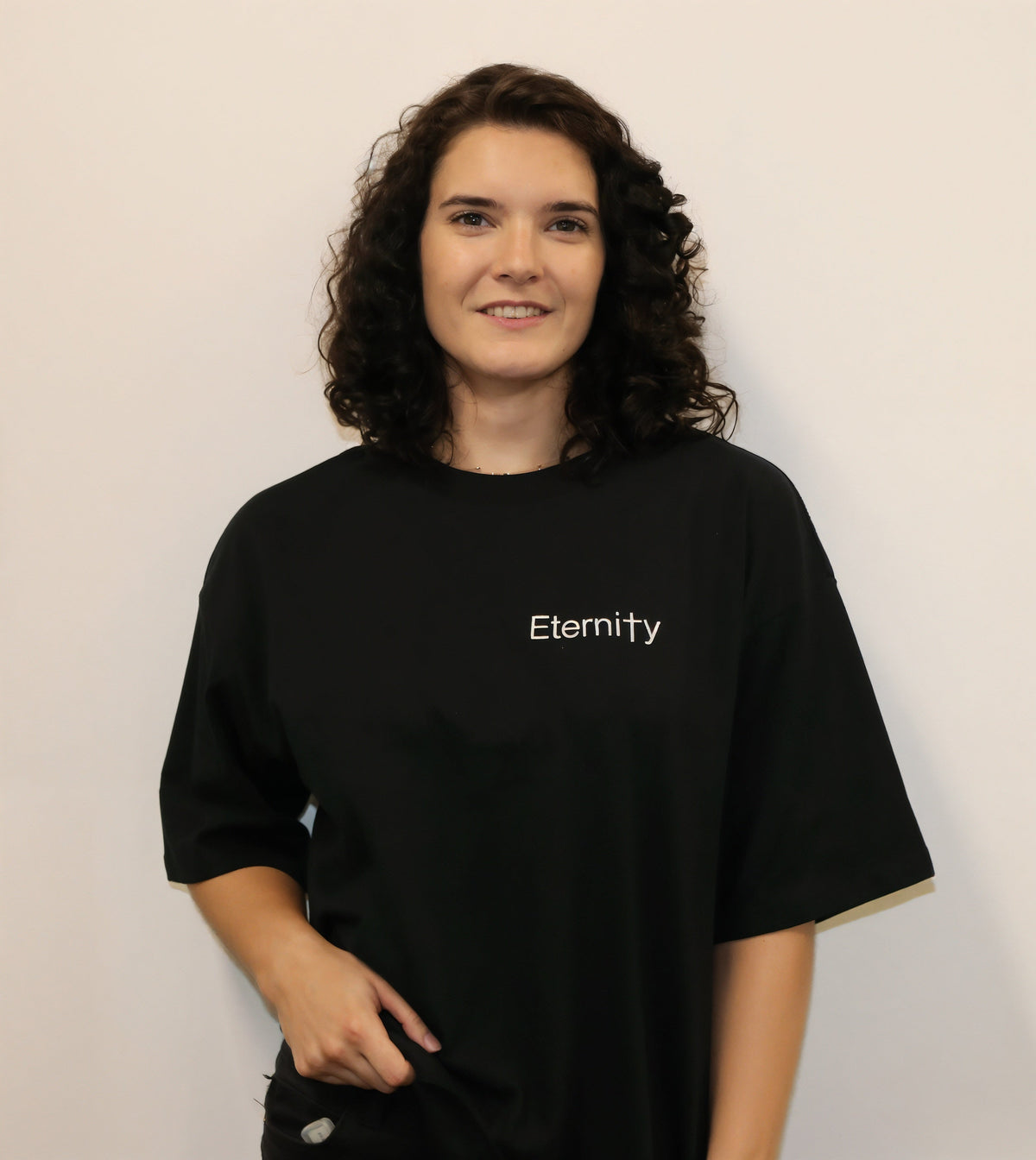 Unisex Black T shirt- Side logo image 6