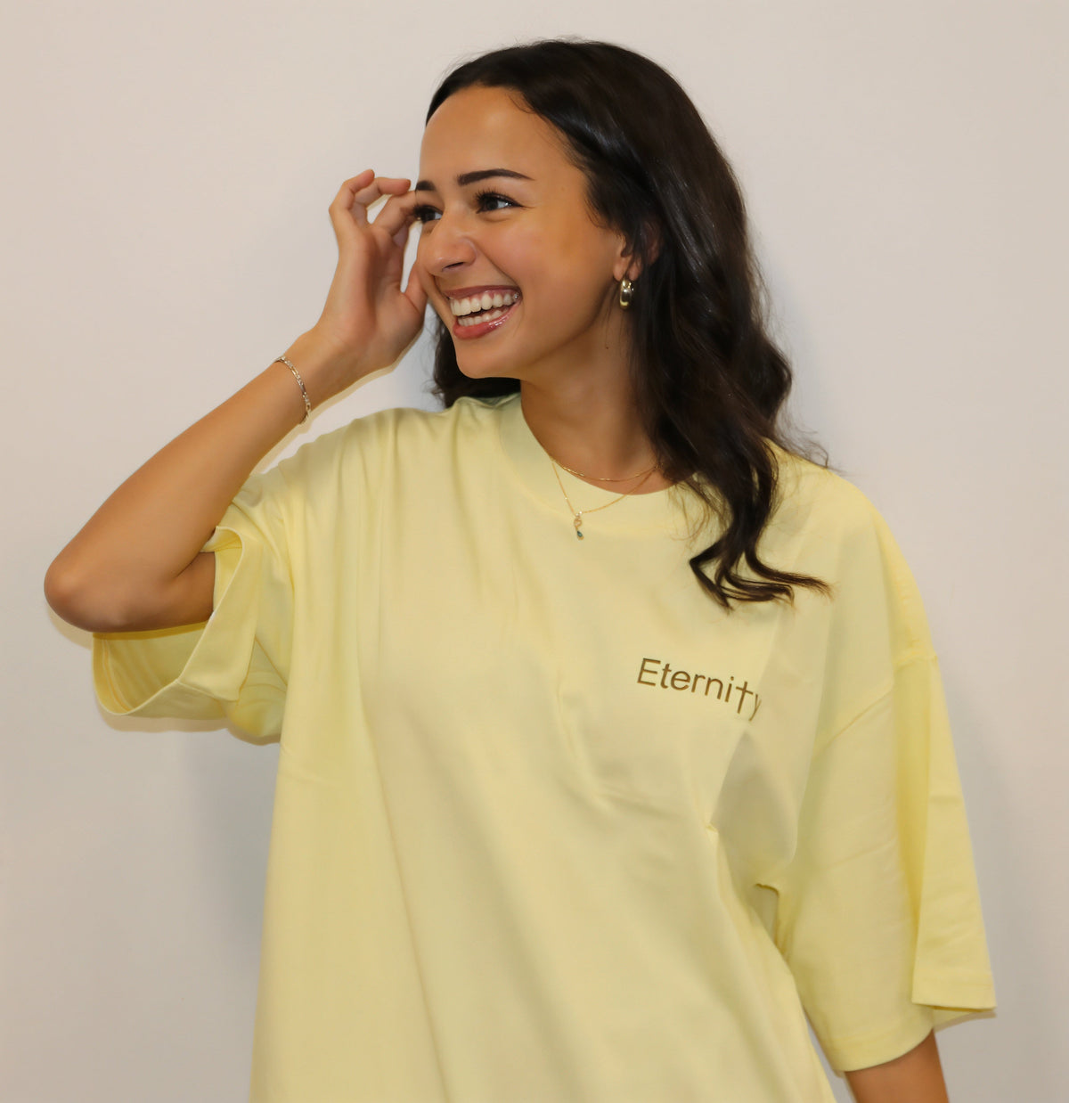Unisex Magnolia Cream shirt- Side logo image 2