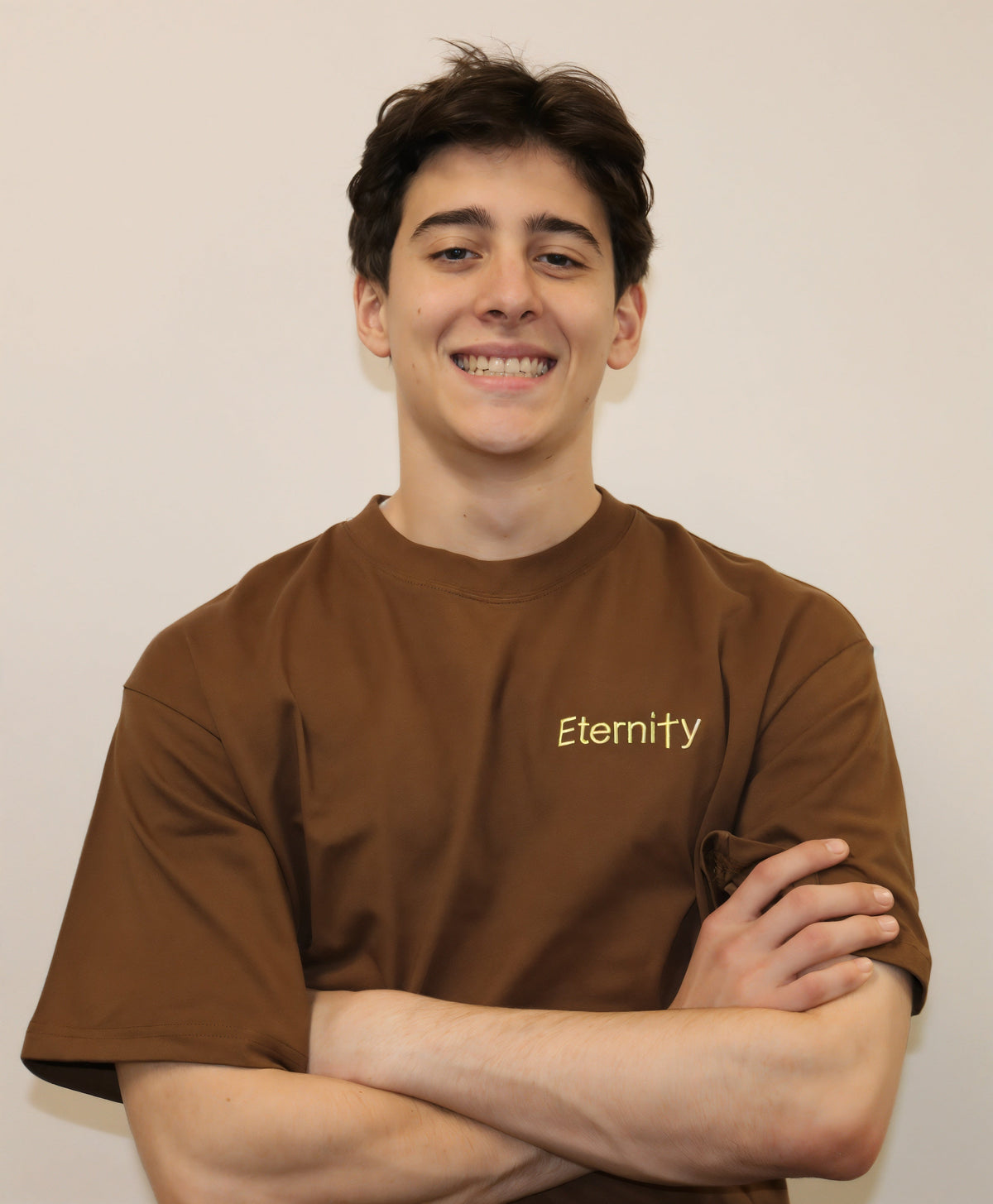 Unisex Caramel brown T shirt- side logo image 6