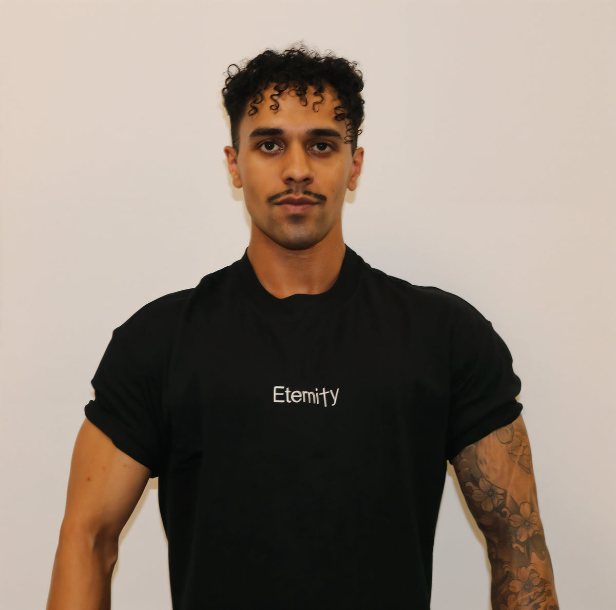 Unisex Black T shirt- Centre logo image 4