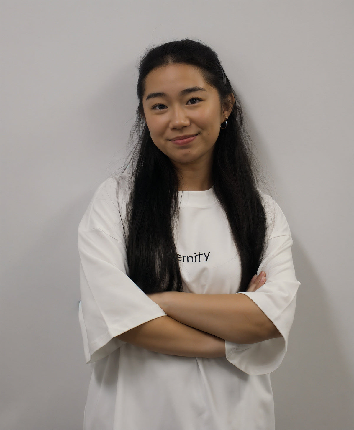 Unisex White T shirt- Centre logo image 8