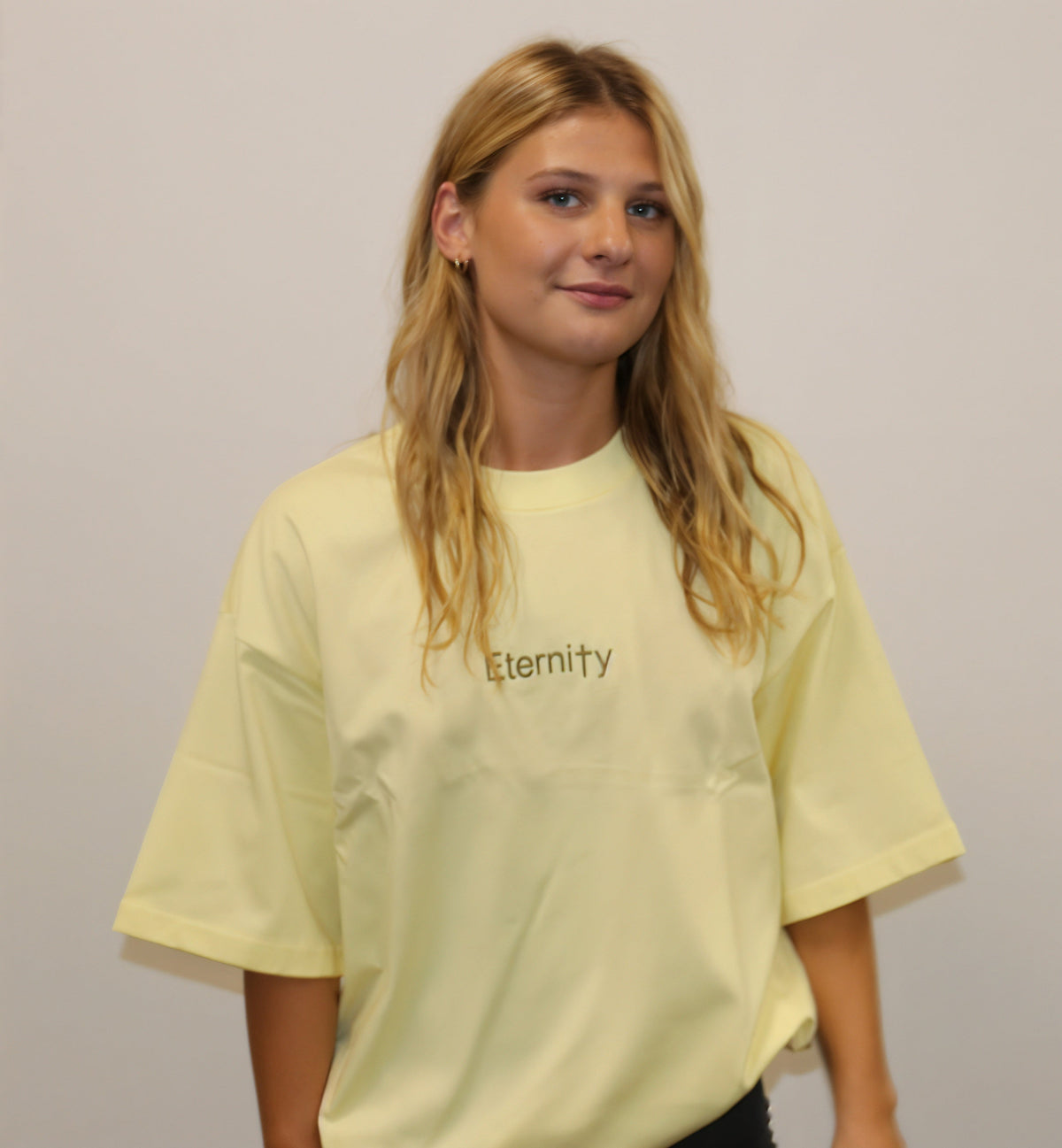 Unisex Magnolia cream T shirt- Centre logo image 5