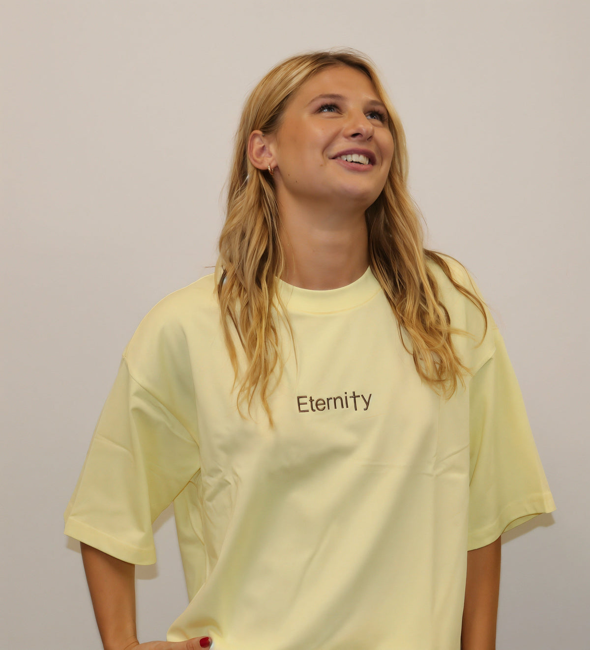 Unisex Magnolia cream T shirt- Centre logo image 7