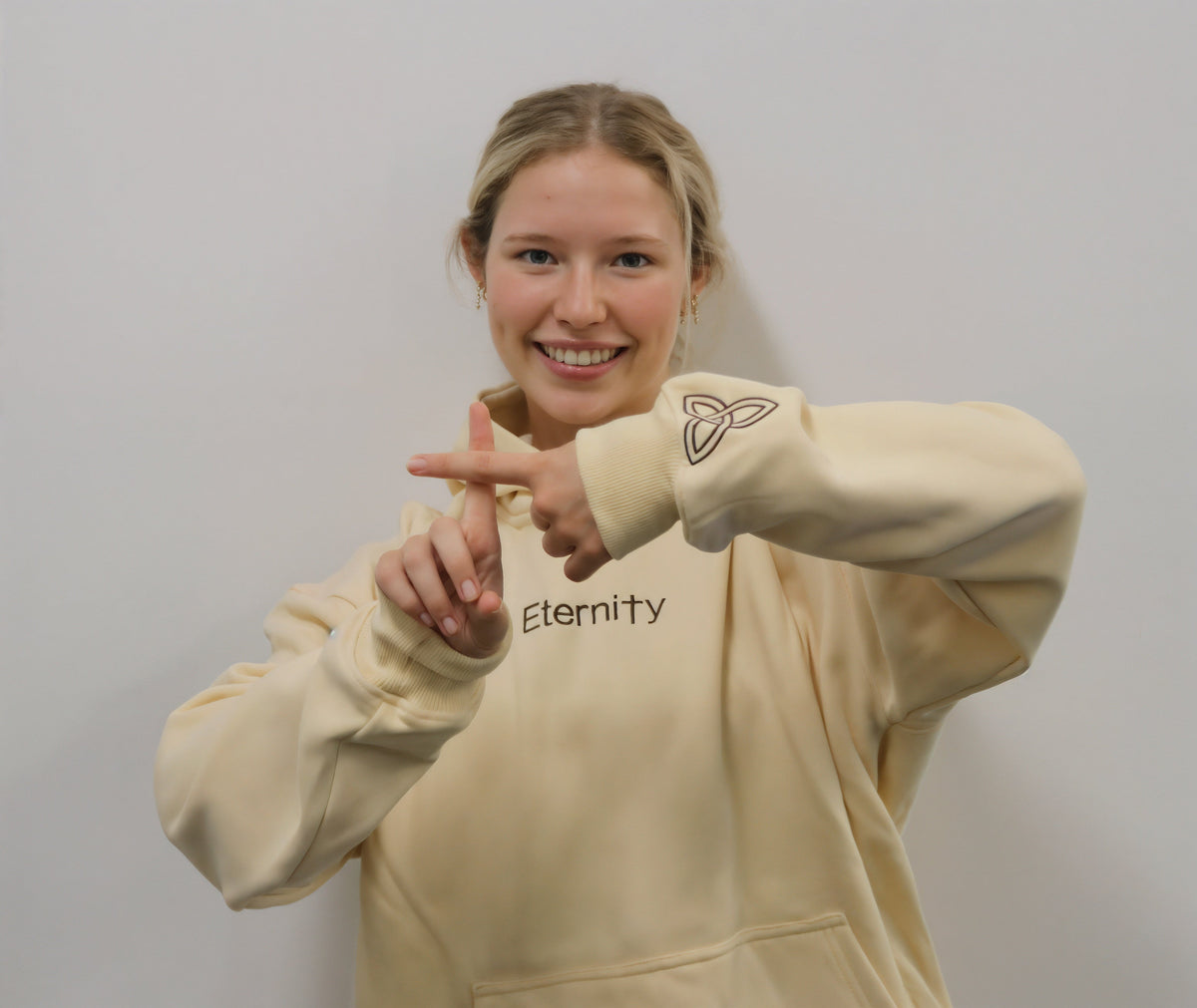 Unisex Eternity magnolia cream hoodie image 7