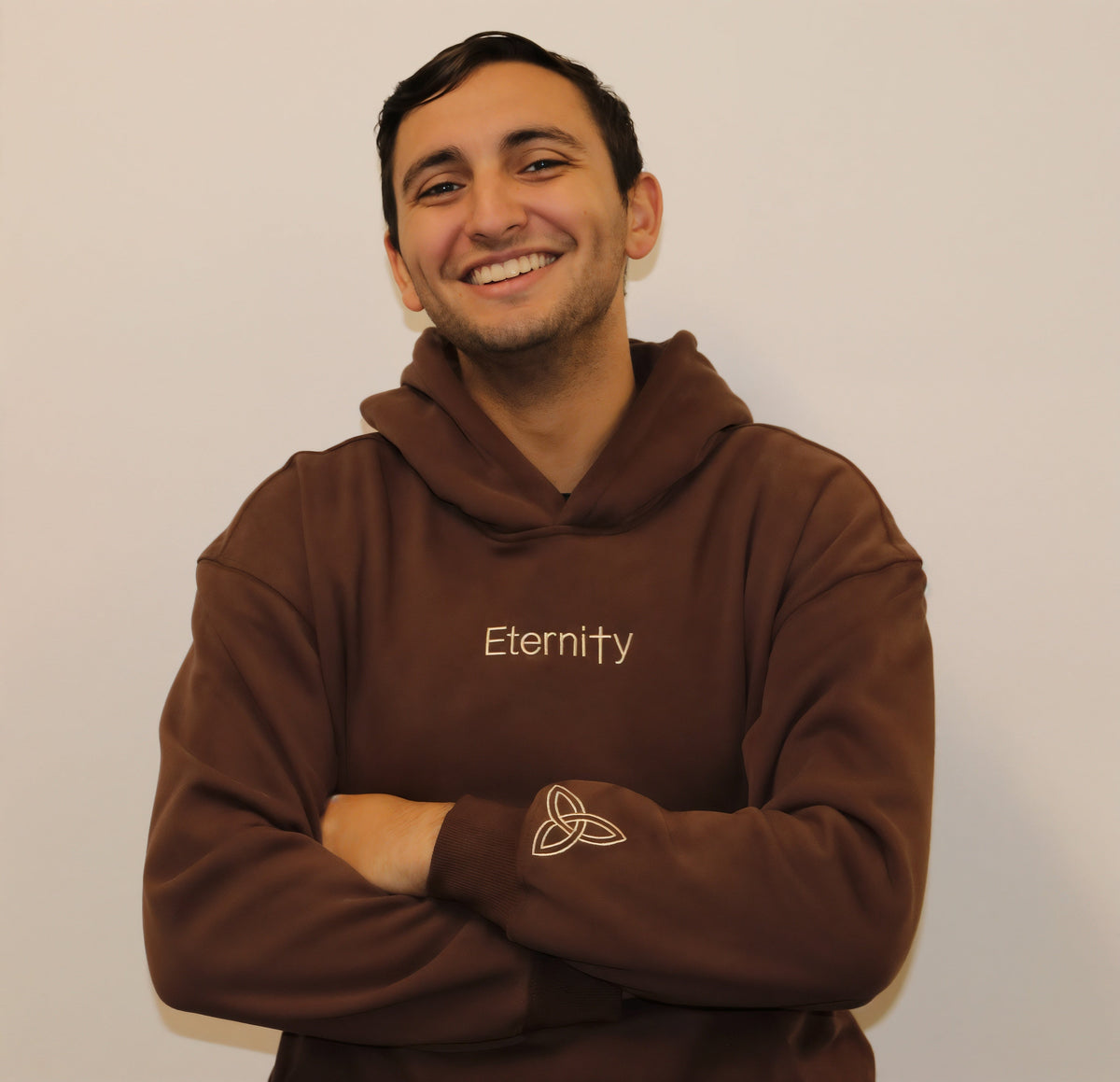 Unisex Eternity coffee brown hoodie image 1