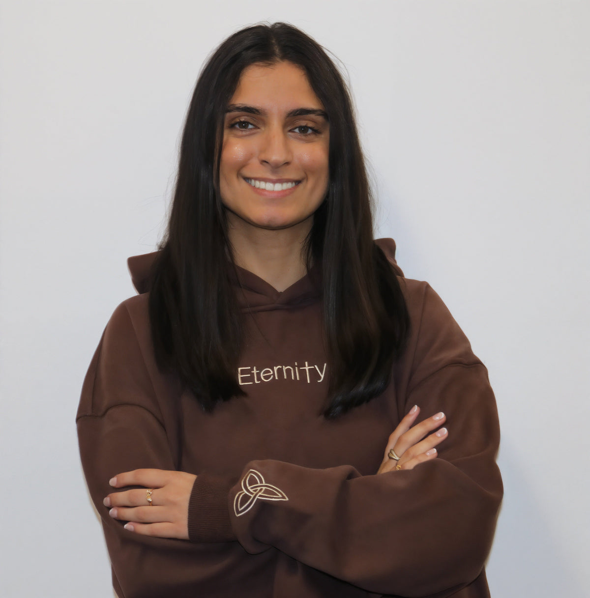 Unisex Eternity coffee brown hoodie image 6
