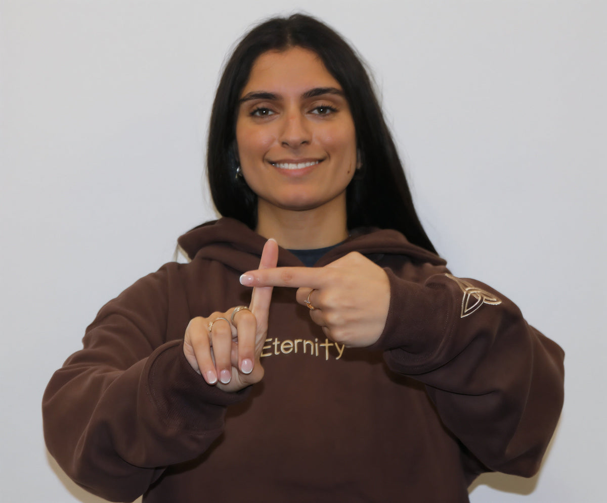 Unisex Eternity coffee brown hoodie image 8