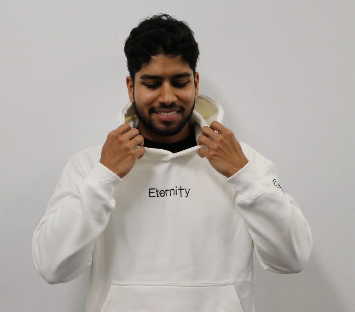 Unisex Eternity white hoodie image 4
