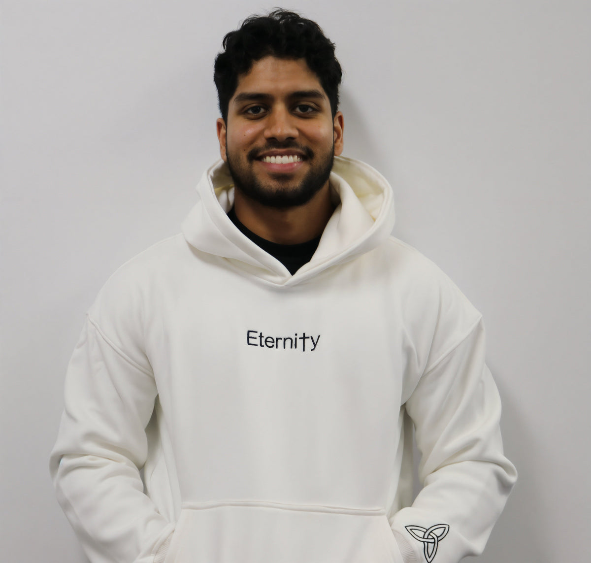 Unisex Eternity white hoodie image 6