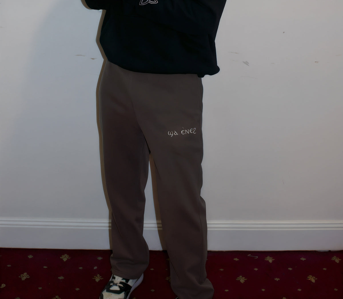 Unisex Coptic Taupe Brown UNCUFFED trackies image 1