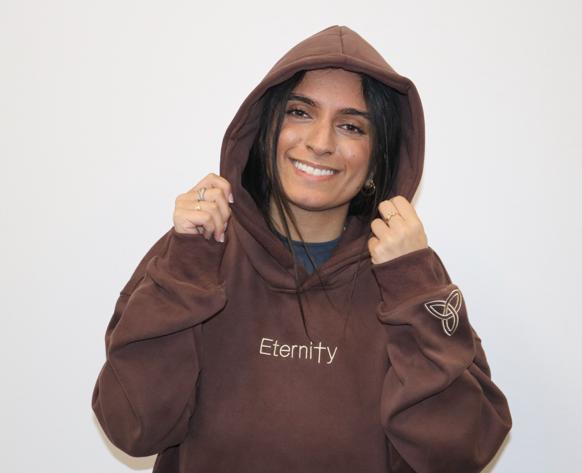 Unisex Eternity coffee brown hoodie image 0
