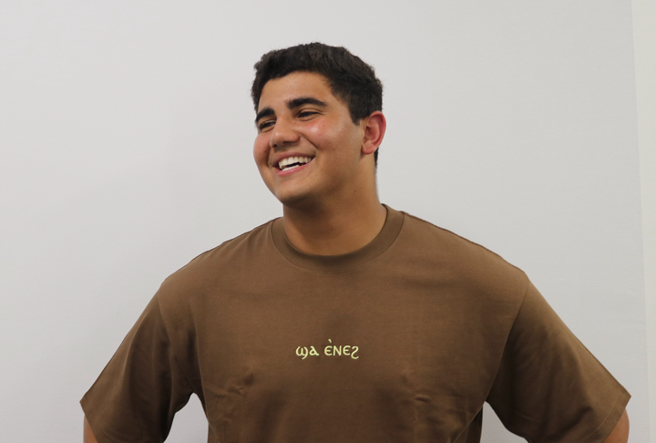 Unisex coptic centre logo caramel brown shirt image 0