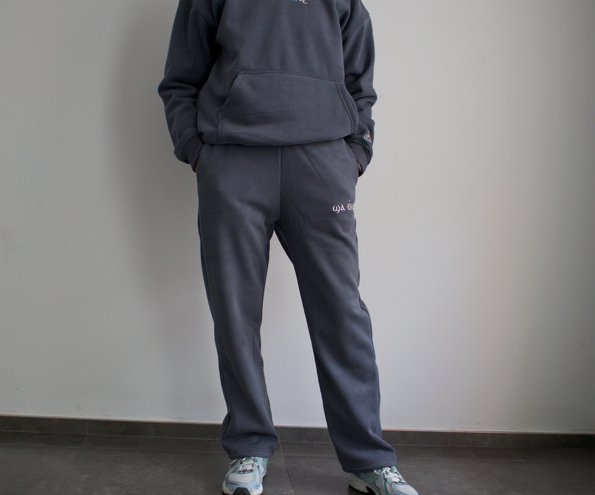 Unisex Coptic Grey UNCUFFED Trackies image 1