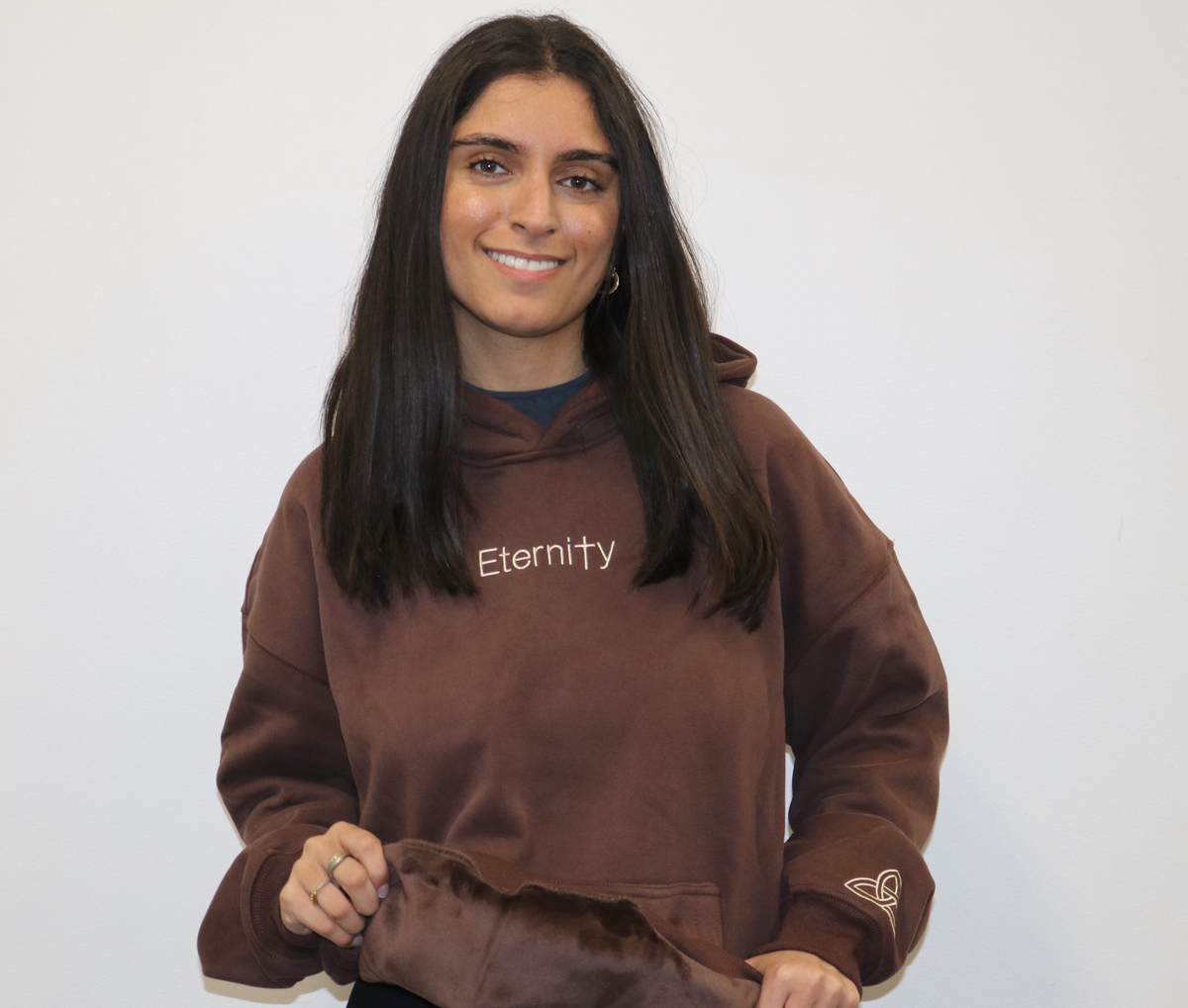Unisex Eternity coffee brown hoodie image 4