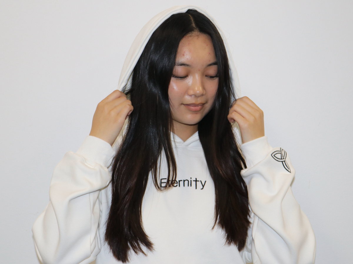 Unisex Eternity white hoodie image 5