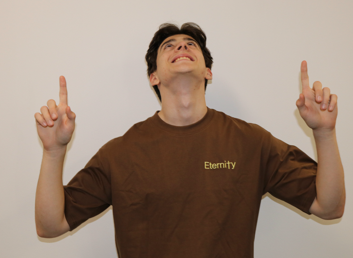 Unisex Caramel brown T shirt- side logo image 4
