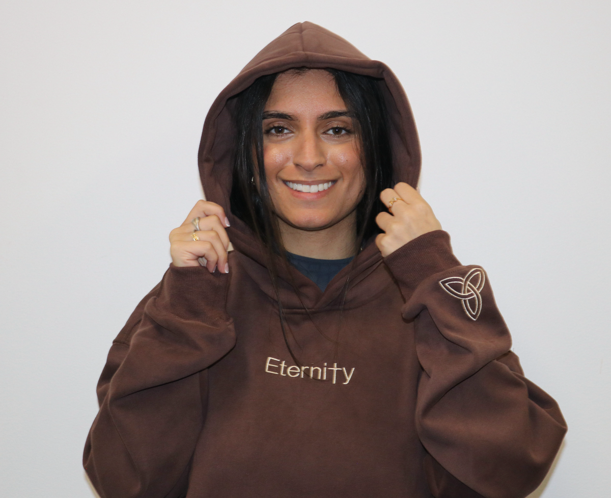 Unisex Eternity coffee brown hoodie image 2