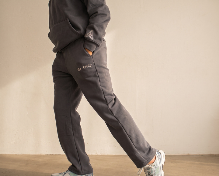 Unisex Coptic Grey UNCUFFED Trackies image 0