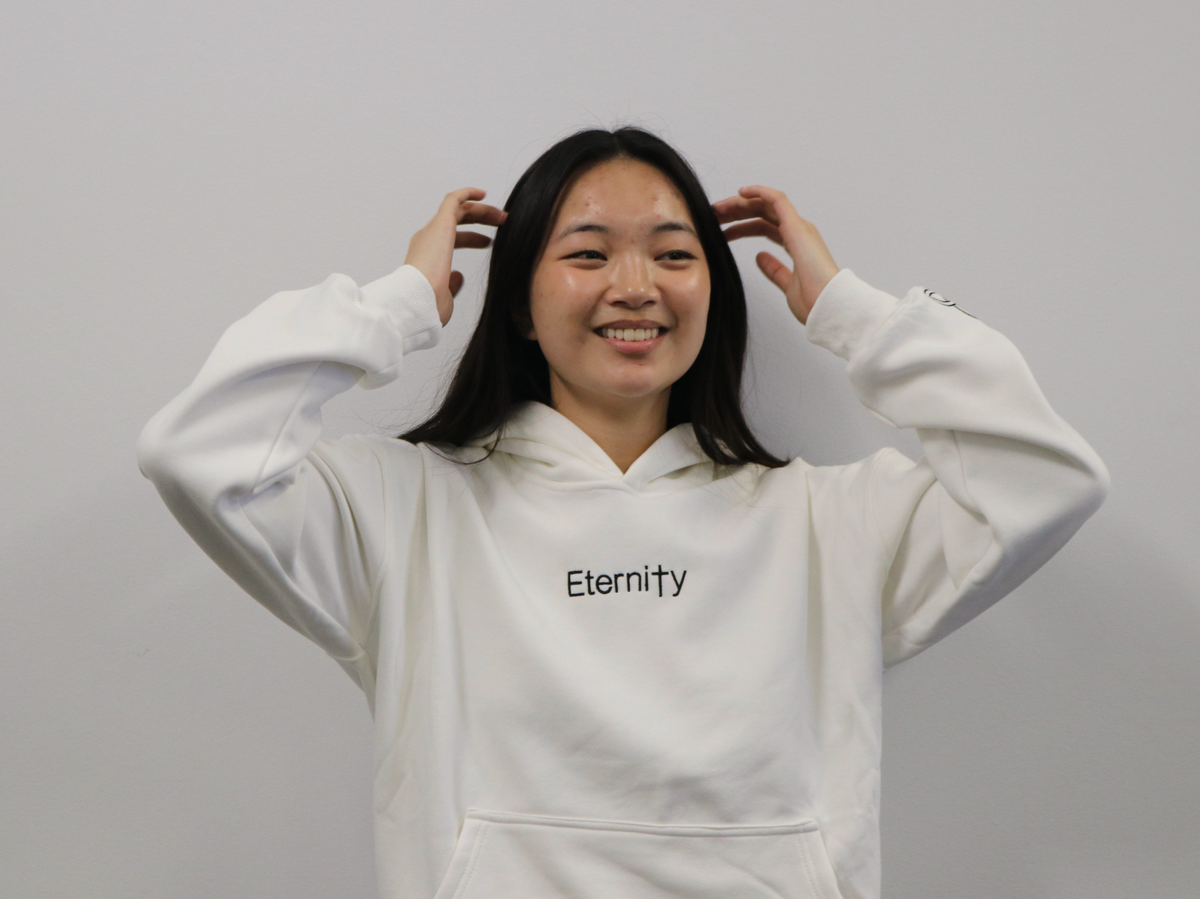 Unisex Eternity white hoodie image 8
