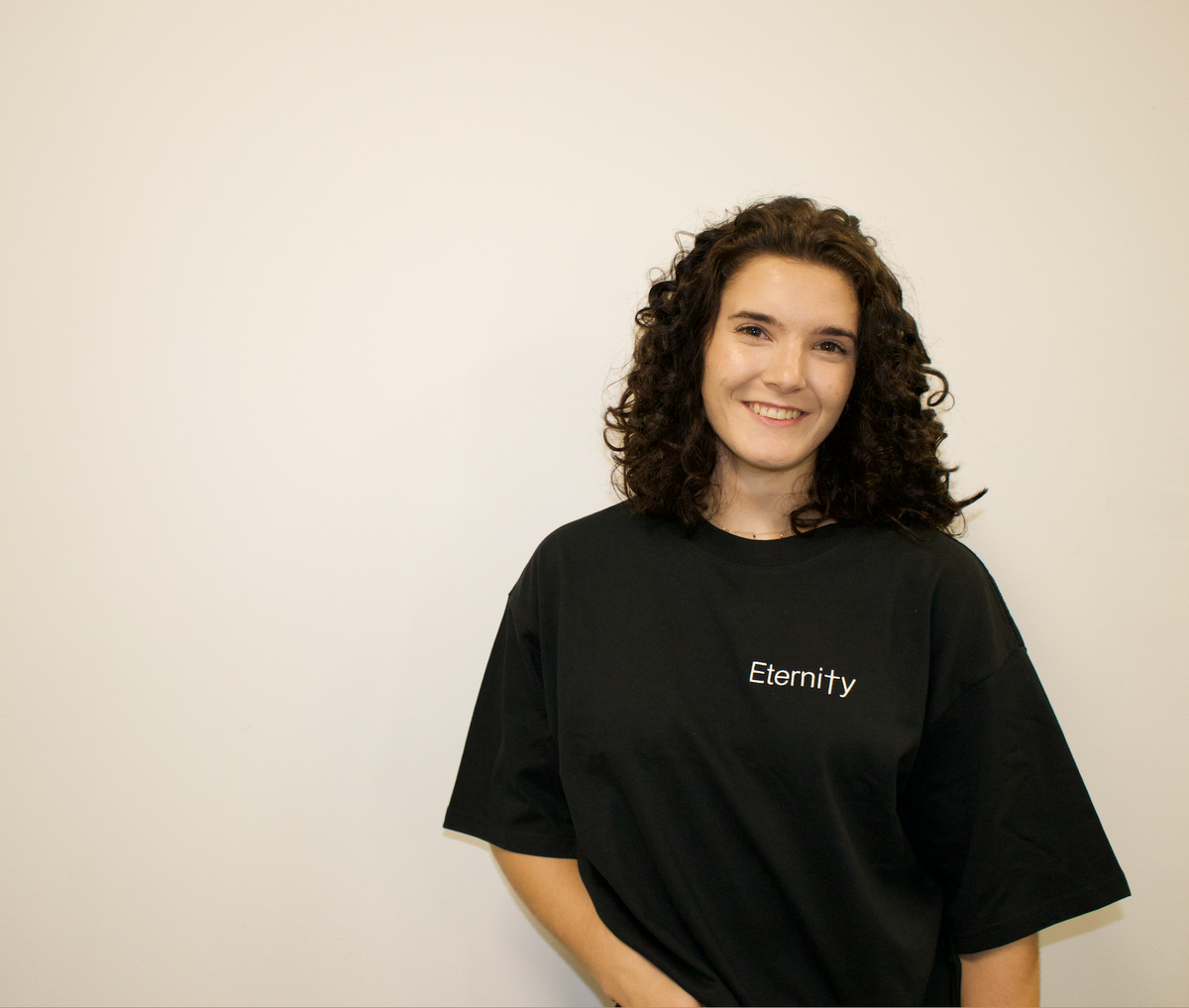 Unisex Black T shirt- Side logo image 0